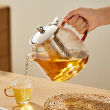 忆壶茶（YIHUTEA）泡茶壶茶水分离茶壶高硼硅玻璃茶壶功夫茶具家用烧水壶玻璃凉水壶 【1500ML】加厚耐高温不锈钢内胆
