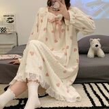 俞兆林睡裙珊瑚绒睡衣女秋冬季长袖款甜美少女生法兰绒家居服