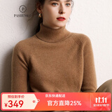 帕什【 清cang】羊绒衫女高领秋冬插肩长袖百搭毛衣女PS-05 金沙驼 L （105-125斤）