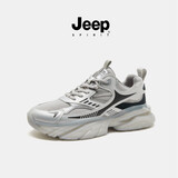 JEEP SPIRIT吉普男鞋时尚老爹鞋男舒适运动鞋男休闲鞋子男 0310 皓沙银 40