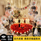 梦多福求婚布置室内室外浪漫客厅生日表白布置仪式感求婚道具KT板酒店 【爱永恒相约】室内卧室求婚 浪漫惊喜KTV酒店房间布置