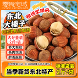 零食宅域东北特产手拍大榛子铁岭2025新果原味薄壳坚果炒货干果年货2斤