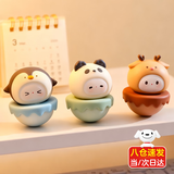 乖明星男女生生日礼物解压神器玩偶盲盒玩具办公室桌面装饰小摆件礼品 萌宠不倒翁3件套-小鹿+熊猫+企鹅 七夕情人节礼物教师节礼物送幼儿园女老师女友同学妹妹