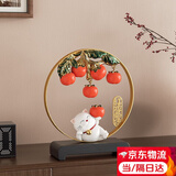 赟娅事事如意招财猫摆件客厅酒柜装饰品摆件工艺品乔迁之喜搬家礼物 鸿运翻倍-招财猫摆件