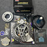 明浙m15s赛道版大螃蟹卡钳套装配明浙m47波音盘小牛九号直上顺丰包邮. 明浙m15s鼓刹改碟刹一套（银色）