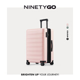 90分行李箱大容量拉杆箱莱茵河扩容版旅行箱万向轮男女可登机箱 樱花粉 24英寸 可托运