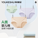 有棵树A类婴儿棉女士内裤女全裤7A抗菌高弹透气防夹臀高腰女生三角裤