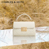 CHARLES&KEITH气质通勤菱格手提包斜挎包生日礼物新年礼物送女友CK2-50701578 Cream奶白色 S