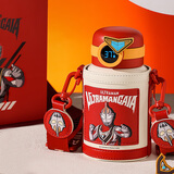 杯具熊（BEDDYBEAR）儿童水杯保温杯316不锈钢吸管直饮保温壶男女宝宝学生上学喝水杯 圈圈儿童壶-盖亚奥特曼480ml