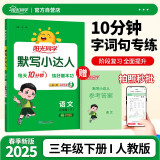 阳光同学 2025春新版默写小达人 三年级下册语文人教部编版同步教材练习册默写听写小能手