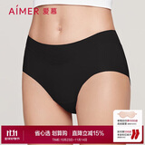爱慕内裤女经典KiKi裤中腰三角裤轻薄净痕多色AM22100黑色