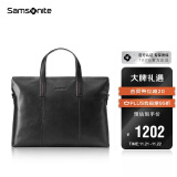 Samsonite/新秀丽公文包男士商务手提包牛皮革14英寸电脑包 TK9*09001