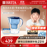 碧然德（BRITA）过滤净水器 家用滤水壶 净水壶 Marella 海洋系列+专家版滤芯12枚（含附件）
