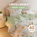 多喜爱 家纺 纯棉床品四件套全棉床单被套床上套件1.8床229*230cm