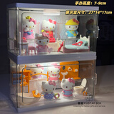 雷漫Hellokitty正版盲盒换装日记手办凯蒂猫卡通公仔场景套装礼物 8款正版换装KT+卧室浴室场景套装