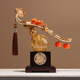 贝汉美（BHM）高档轻奢老板办公室摆件工艺品高端大气客厅桌面书房酒柜装饰品 柿柿如意（鎏金礼盒装）