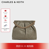 CHARLES&KEITH子母链条大容量流浪包托特包单肩斜挎包女包生日礼物CK2-40671449 CK2-40671539Taupe灰褐色 L