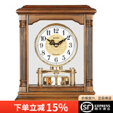 丽声座钟客厅家用简约现代大气实木创意中式复古台钟摆件CRH176  CRH176NR06