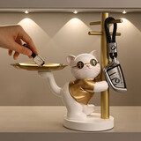 贝汉美（BHM）入户门口鞋柜玄关钥匙收纳置物架摆件工艺品客厅乔迁之喜搬家礼物 招财猫收纳（金色）