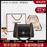 CinvaiKrose腋下链条包包女款2025年新款斜挎包大容量托特女包生日圣诞节礼物 黑色【生日礼物】可代写心意贺卡