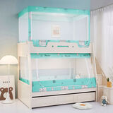 富俪姿子母床蚊帐上铺加高低床双层爬梯形书架小孩防摔掉儿童 快乐童年【上下铺是分开拍的】 下铺1.5米【高伸缩常规款】长1.9