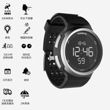 迪卡侬户外运动学生手表男W900数字电子表女多功能跑步游泳防水智能 亮黑色
