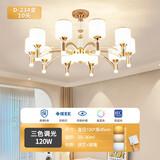 斯迈欧灯具现代轻奢欧式吊灯客厅灯网红2025年新款餐厅主灯全屋套餐组合 店长推荐-金-10头-三色调光