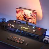 姗姗木艺显示器增高架电脑支架电脑桌面置物架桌上收纳架