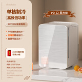 先科迷你小冰箱mini冷冻冷藏车载家用宿舍母乳办公室学生小型冰柜 星光银 车家两用 PD- 12L