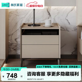 林氏家居现代简约北欧大理石纹床头柜极简卧室床边柜小储物柜悦野系列JQ1B 意式风|TV1B-A床头柜*2