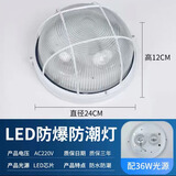 led防爆灯防水防潮防尘三防灯卫生间阳台仓库厂房吸顶灯户外壁灯 大圆（高科技led灯芯36w）