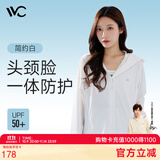 VVC防晒衣女夏季新款防晒服防紫外线薄款开衫冰丝皮肤衣外套女 简约白