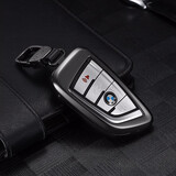 迪加伦 适用于宝马汽车钥匙包 新宝马5系7系 X5 X6 X1 2系 3系 x3钥匙壳套钥匙扣 B款-铂金灰(刀锋款) 宝马专用钥匙包 改装