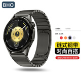 BHO适用华为watch6/pro表带gt6/gt7/pro表带/gt6pro/watch5/gt5/pro手表表带钛金属GT4非凡大师2钢带 【一珠钢带·侧拆款】钛灰色 华为手表-46/48表盘（2