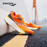 Saucony索康尼彭于晏同款胜利22跑步鞋男缓震舒适慢跑鞋桔深灰41