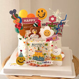 欧妮姿生日场景布置女孩道具氛围男孩派对装饰生日快乐蛋糕卡通插件材料