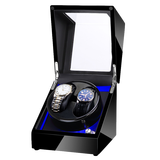 米察尼克 自动摇表器机械表转表器上弦器手表收纳盒晃表器转表盒防磁上链 烤漆【五档+LED灯+开盖停】黑色 插电款：主机+USB电源线