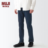 无印良品 MUJI 男式 弹力 牛仔 修身裤 裤子 长裤 休闲裤AEA06A2S 深藏青色 31inch