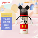 贝亲（Pigeon）PPSU迪士尼双把手奶瓶330ml L号奶嘴 米奇躲猫猫 6月+ AA269