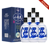 杏義昌山西杏花村白酒产地小兰花酒30礼盒装带手提袋清香型白酒整箱纯粮 42度 500mL 6瓶 -软盒一箱