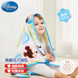 迪士尼（Disney）A类四季办公室空调午睡毯子婴儿毛毯 春夏幼儿园新生儿童法兰绒毯子毛巾被子110*140cm 转圈圈-蓝