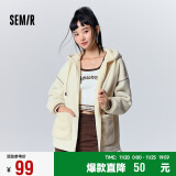 森马（Semir）森马外套女仿羊羔毛摇粒绒慵懒宽松冬连帽两面穿夹克109723108008