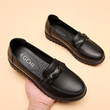 宜驰（EGCHI）女鞋子中老年妈妈鞋子女士皮鞋乐福鞋 HD7518 休闲款 37