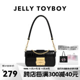 JellyToyboy包包女包JTB口琴包2024年秋冬新款轻奢通勤链条包单肩斜挎包 黑色