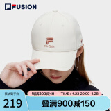 FILA FUSION斐乐潮牌棒球帽中性春时尚休闲鸭舌帽运动遮阳帽 乳糖色-BG XS