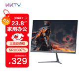 KKTV 23.8英寸 办公显示器  75Hz高刷率 三面微边框 可壁挂 高清电脑显示屏 低蓝光 K24ZH