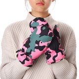 窦驰加厚白鸭绒羽绒手套男女冬季防风滑雪骑车挂脖可爱保暖触屏 彩色（非触屏）随机 不是图片色 均码