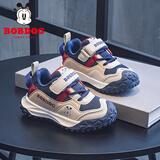 巴布豆（BOBDOG）童鞋儿童运动鞋幼童春秋季2026新款小童宝宝跑步鞋网面休闲鞋男童 藏青蓝(双网 春秋)433025 24 码 适合脚长14.3厘米