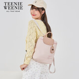 Teenie Weenie女包双肩包尼龙书包TW小熊大容量初高中学生通勤背包 桃气粉