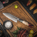 冠（Grand Sharp Art of knife）菜刀67层大马士革钢日式厨房刀具套装水果切菜片刀日本AUS10钢芯 DMS-121B小切付刀